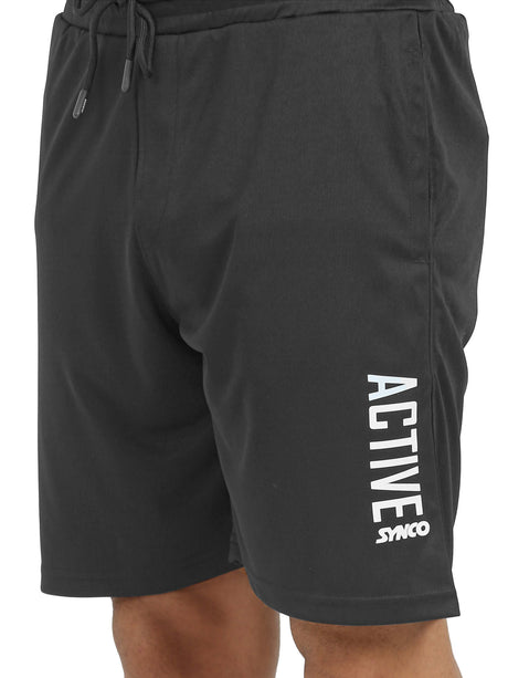 Synco Flex Active Sports Shorts for Men (Dark Grey)
