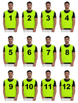 Synco Football Training Bibs – Set of 12 | 1 to 12 Numbered