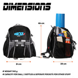 Champion Soccer Black White |Football Kitbag Bags|Basketball Volleyball Throwball Equipment Backpack |Football & Helmet Pocket |Exercise Mat Holder|Gym |Access Pockets|Sports Men Boys Bag