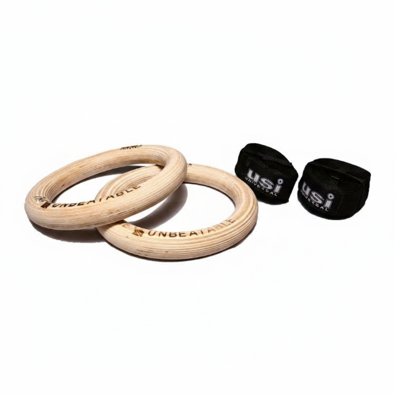 USI Wooden Gym Ring (Premium Quality) - Fitness Equipment