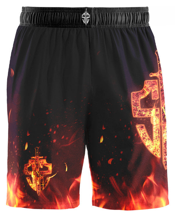 SASIB Inferno MMA Shorts - Black Orange