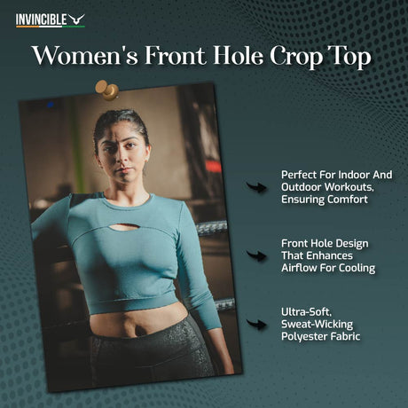 Invincible Women's Front Hole Crop Top | K.L. Mahajan & Sons (Invincible)