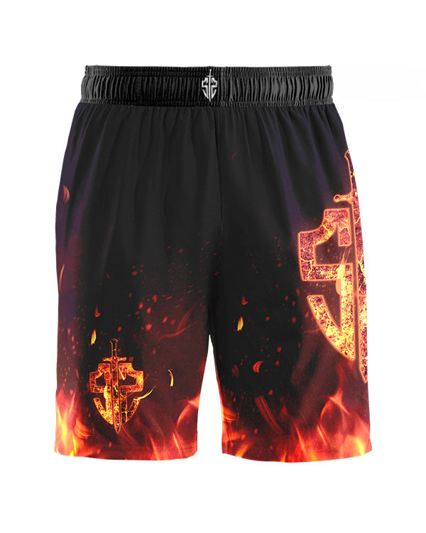 SASIB Inferno MMA Shorts - Black Orange