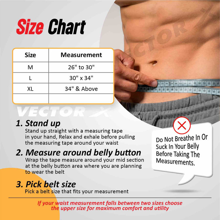 Vector X Power 2.5 Layer Premium Super Weight Lifting Belt for Men and Women | Body Fitness Gym Back Support Weightlifting Belt | Unisex | Adjustable Buckle | Power Training Gym Equipment