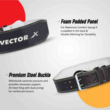 Vector X Power 2.5 Layer Premium Super Weight Lifting Belt for Men and Women | Body Fitness Gym Back Support Weightlifting Belt | Unisex | Adjustable Buckle | Power Training Gym Equipment