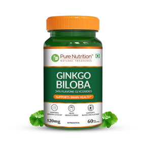 Ginkgo Biloba 120mg Cognitive Wellness, Focus & Circulation Support - Nutrition by Pure Nutrition