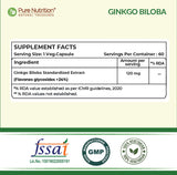 Ginkgo Biloba 120mg Cognitive Wellness, Focus & Circulation Support