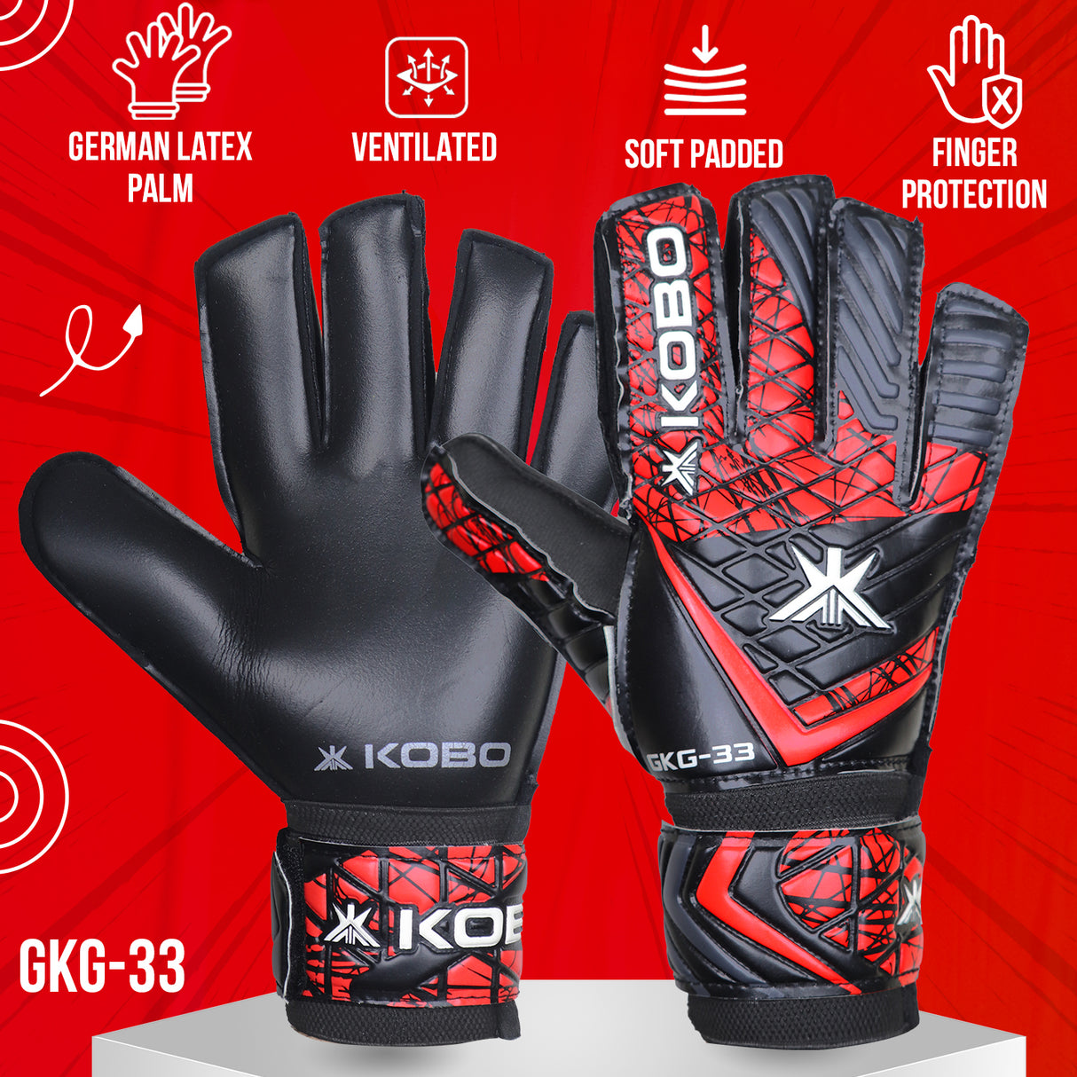 Kobo GKG-33 Football Goal Keeper Gloves