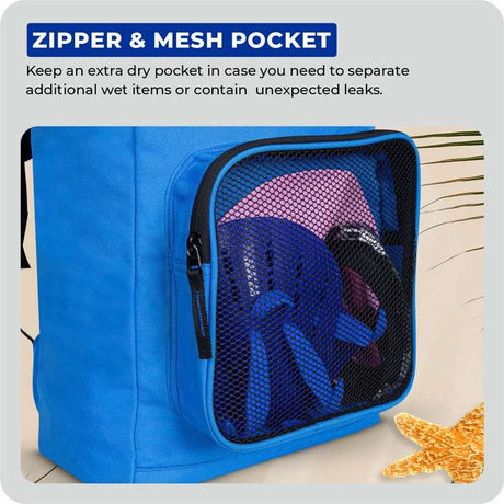 Viva Swimming Marine Kit Bag for Men/Women/Kids Accessories Goggle Cap Kickboard Water Proof with Compartments Big Mesh Water Proof Backpack for Swimming, Gym, Workout Gear & Travel Backpack