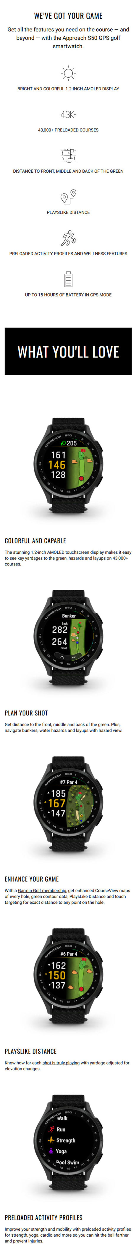 Garmin Approach S50 Smartwatch