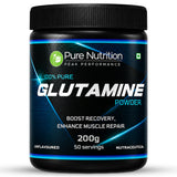 Pure L-Glutamine Powder 200g | Unflavoured Recovery & Workout Nutrition Supplement by Pure Nutrition