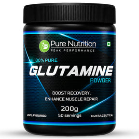 Pure L-Glutamine Powder 200g | Unflavoured Recovery & Workout Nutrition Supplement by Pure Nutrition