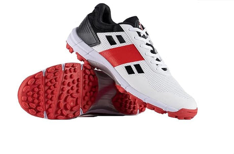 Gray Nicolls Velocity 4.0 Rubber White Red Cricket Shoes