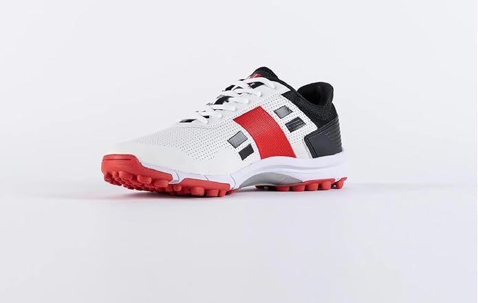 Gray Nicolls Velocity 4.0 Rubber White Red Cricket Shoes