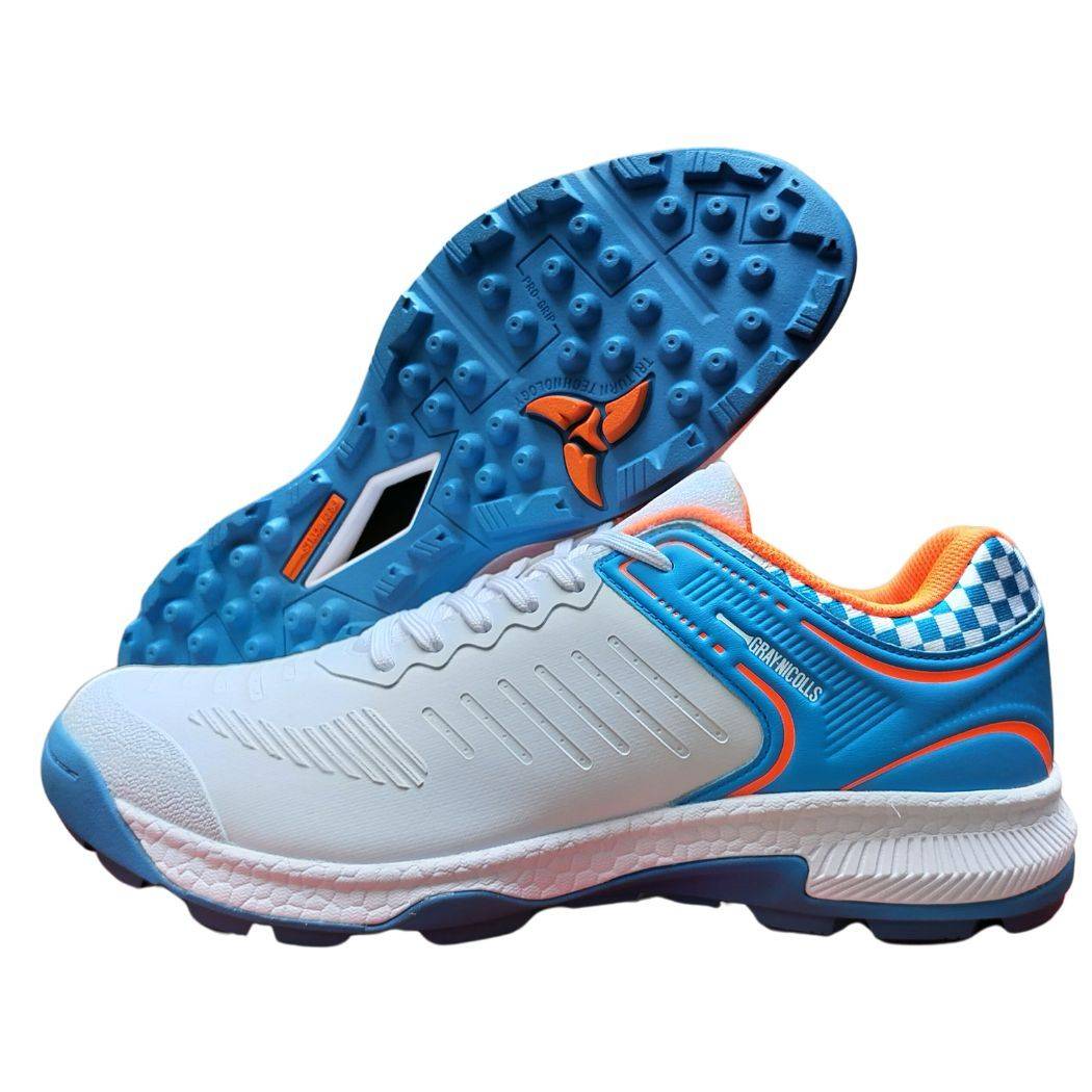 Gray Nicolls Volt Xw Pro Rubber White Royal Blue Cricket Shoes