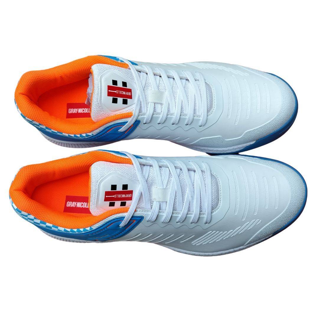 Gray Nicolls Volt Xw Pro Rubber White Royal Blue Cricket Shoes
