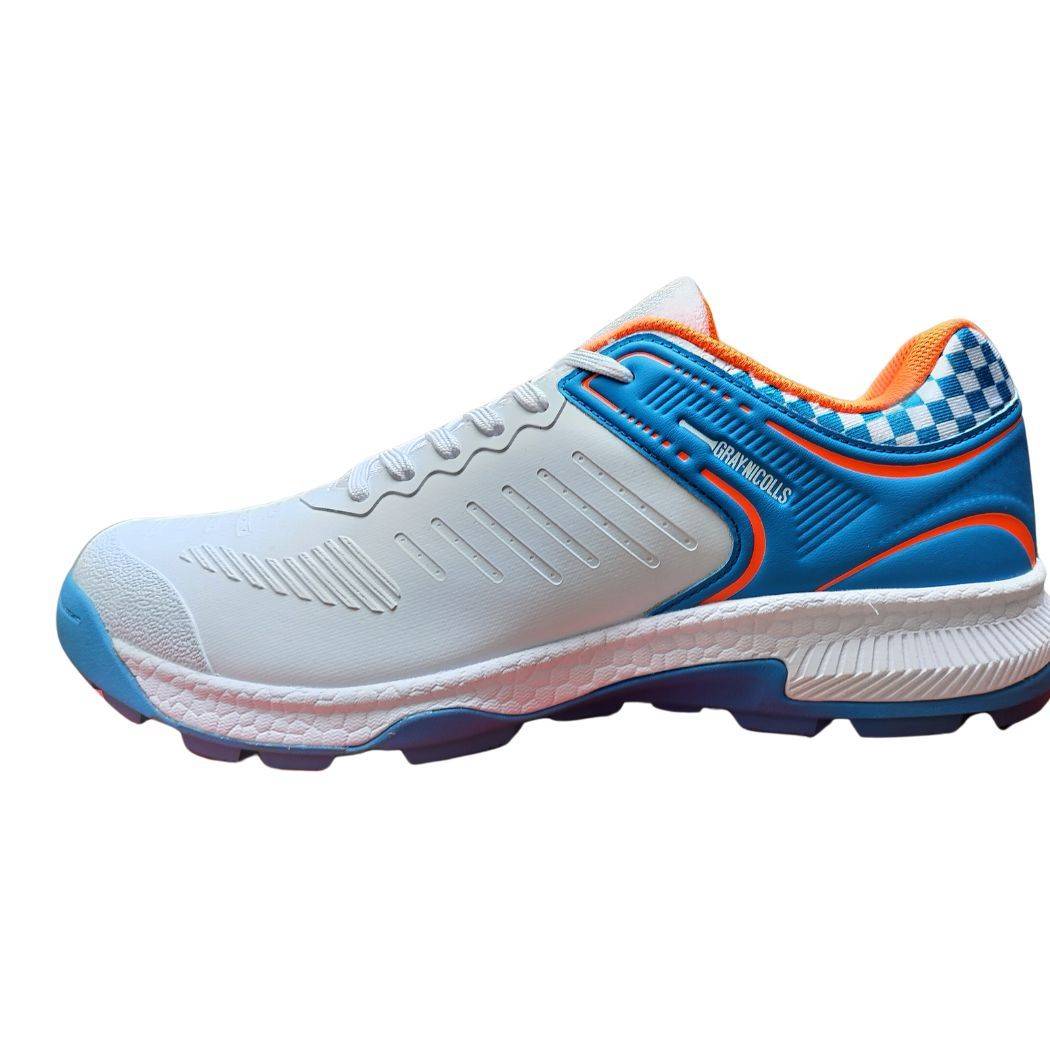 Gray Nicolls Volt Xw Pro Rubber White Royal Blue Cricket Shoes