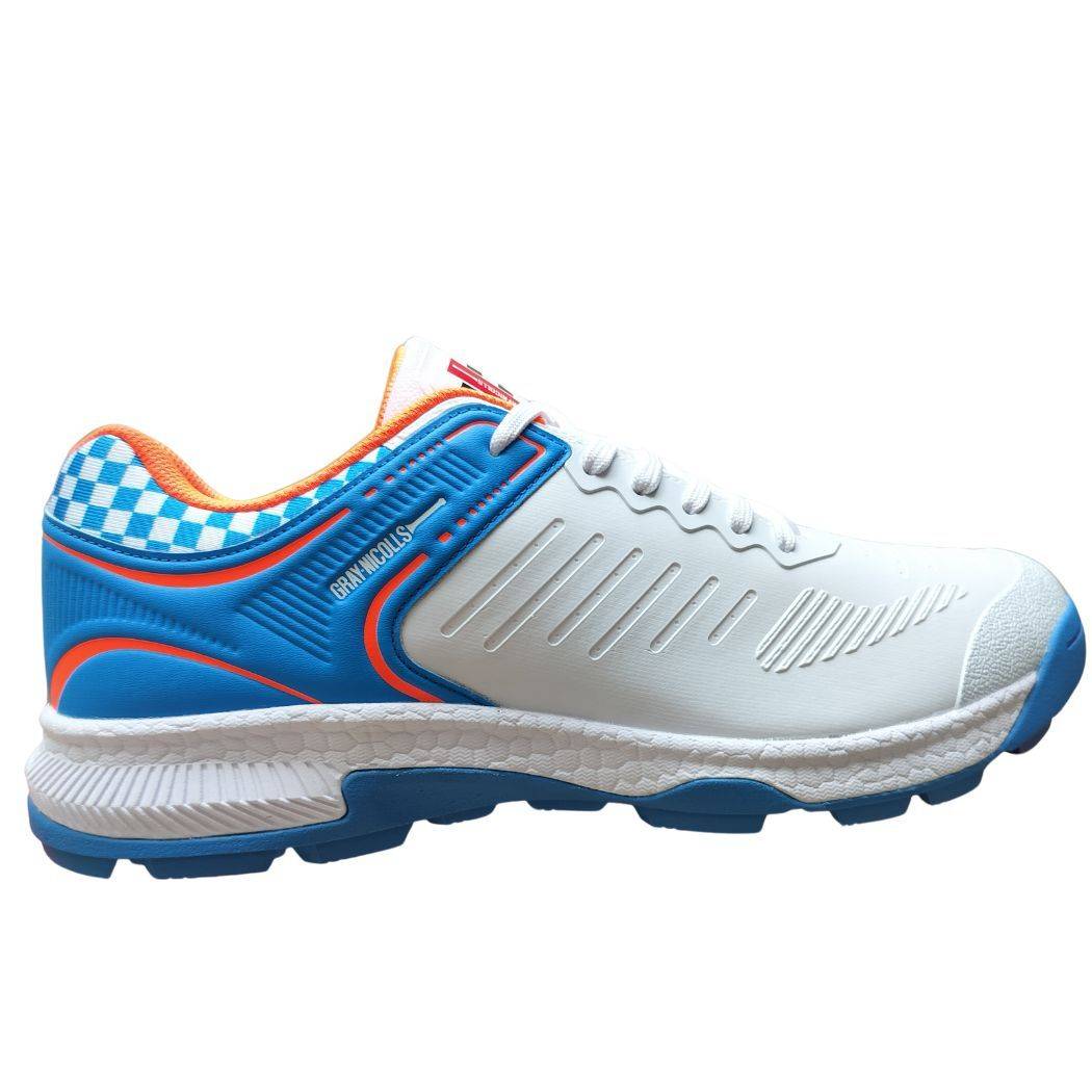 Gray Nicolls Volt Xw Pro Rubber White Royal Blue Cricket Shoes