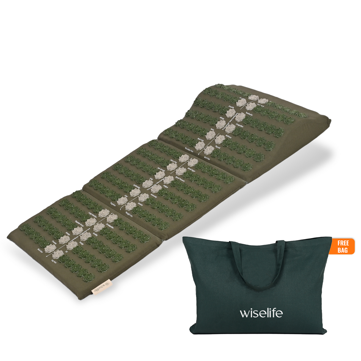 3 Fold Acupressure Therapy mat (Carry bag included)