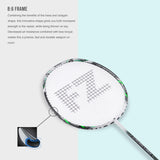 Precision 11000 Very Stiff Strung Badminton Racket(White+Green)- 3U/G5