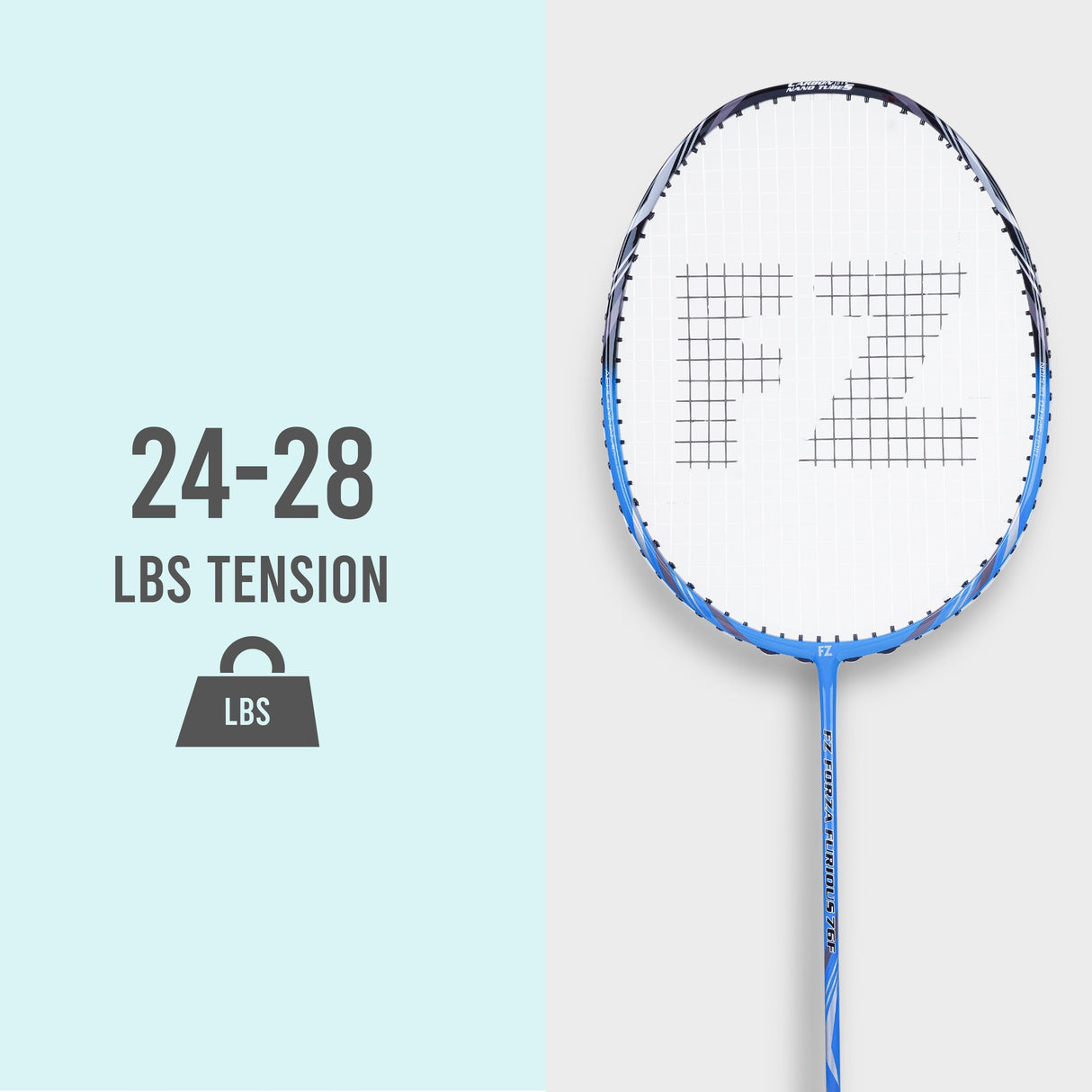 Furious 76 F Badminton Racket ( Blue Aster )