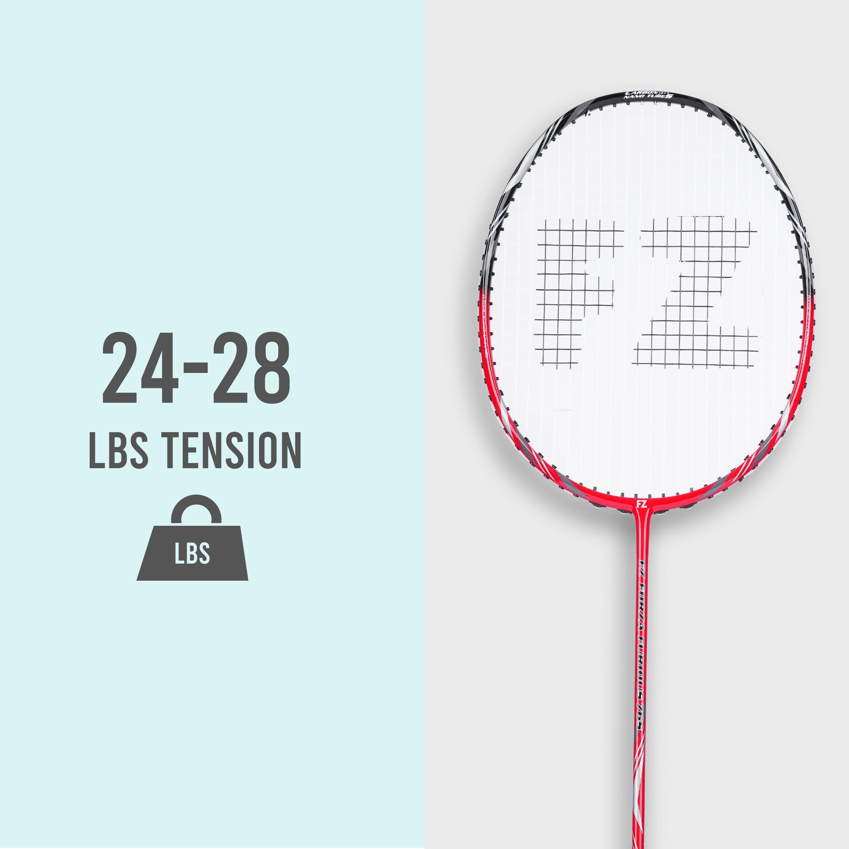 Furious 76 S Strung Badminton Racket (Chinese Red)