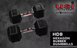 USI HDB Hexagon Rubber Dumbbell