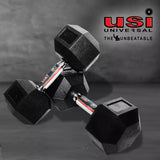 USI HDB Hexagon Rubber Dumbbell - Fitness Equipment