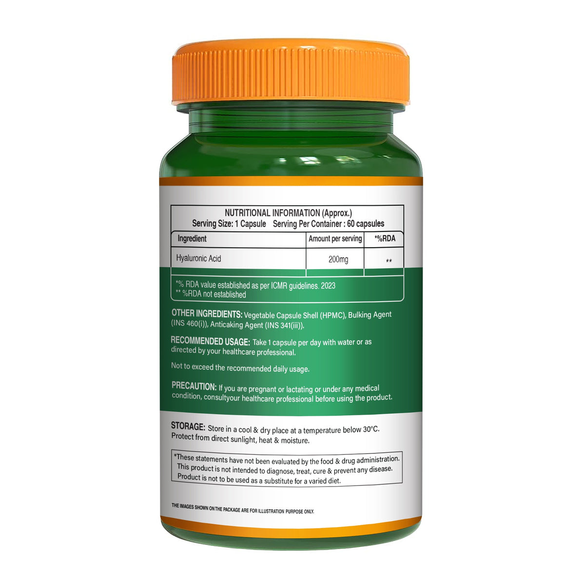 Hyaluronic Acid 200mg Capsules  Skin Hydration & Joint Comfort