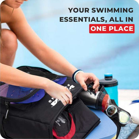 Viva Swimming Marine Kit Bag for Men/Women/Kids Accessories Goggle Cap Kickboard Water Proof with Compartments Big Mesh Water Proof Backpack for Swimming, Gym, Workout Gear & Travel Backpack