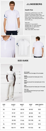 J Lindeberg Men's Heath Golf Polo - White