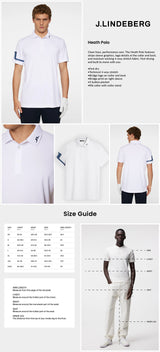 J Lindeberg Men's Heath Golf Polo - White