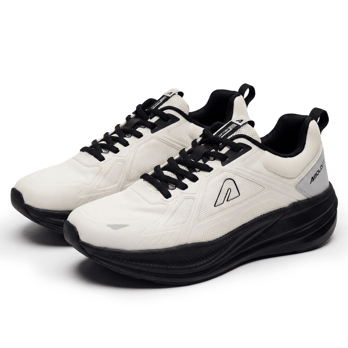 PaceX Men's Shoes- Off White Black