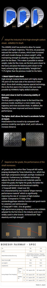 Honma Beres 09 3-Star Hybrid