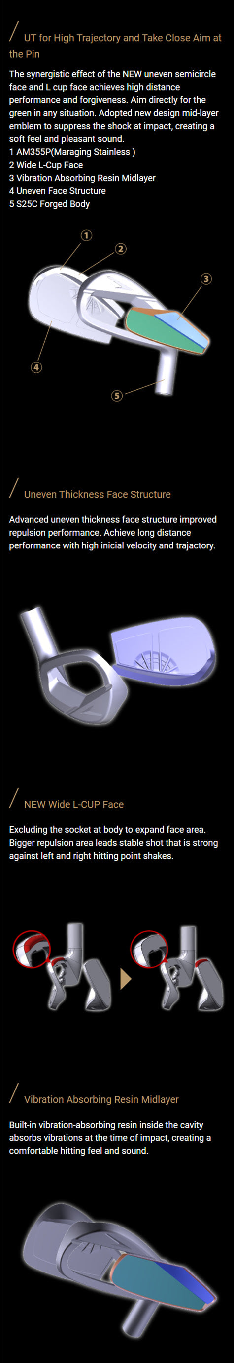 Honma Beres 09 3S (6-AW) Graphite Irons