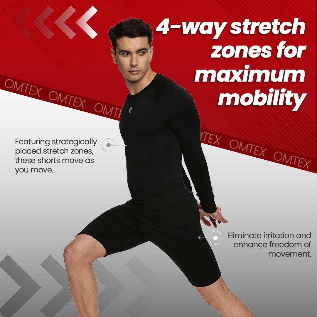 OMTEX SEAMLESS COMPRESSION SHORTS