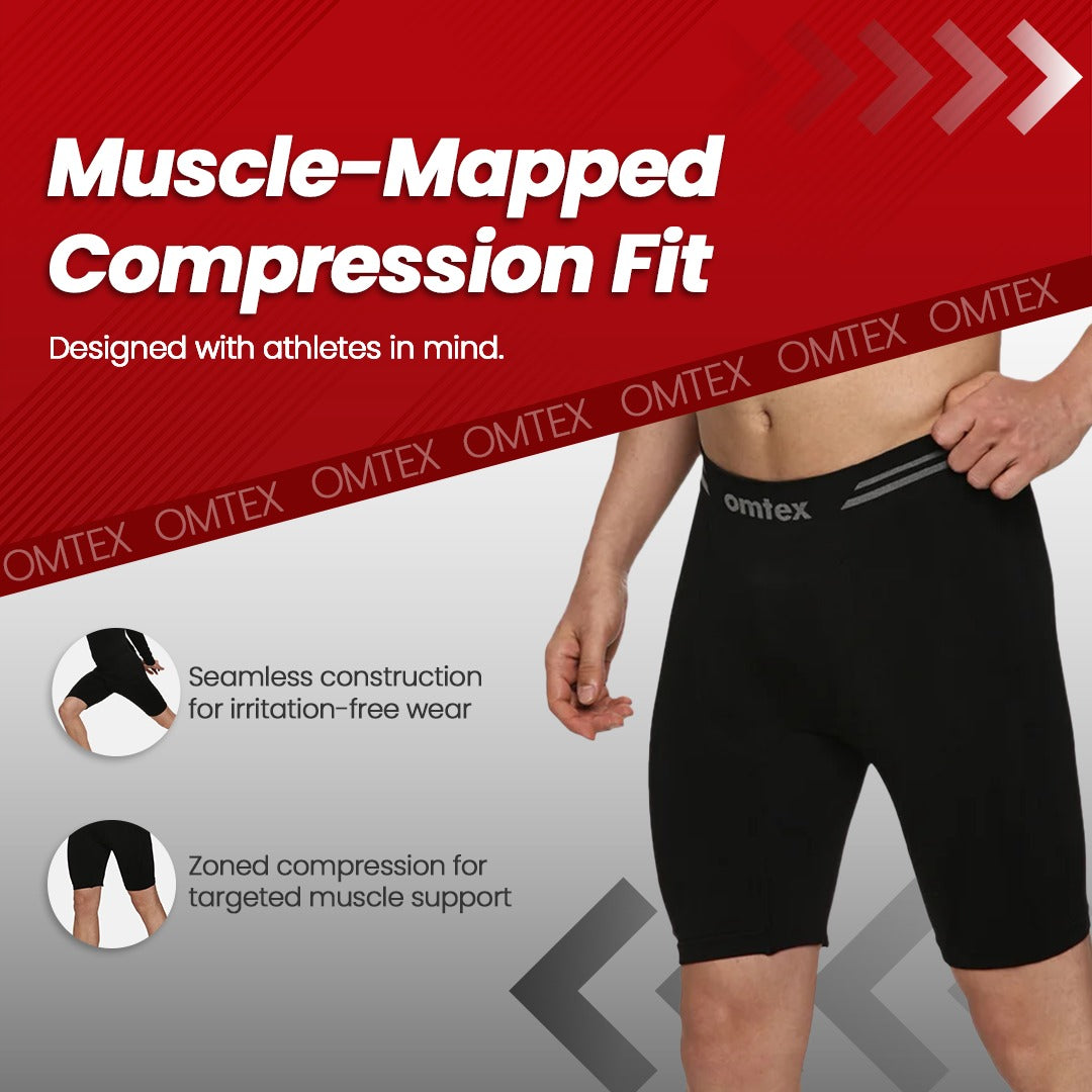OMTEX SEAMLESS COMPRESSION SHORTS