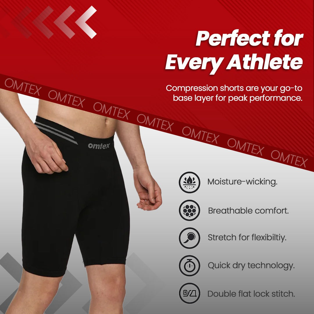 OMTEX SEAMLESS COMPRESSION SHORTS