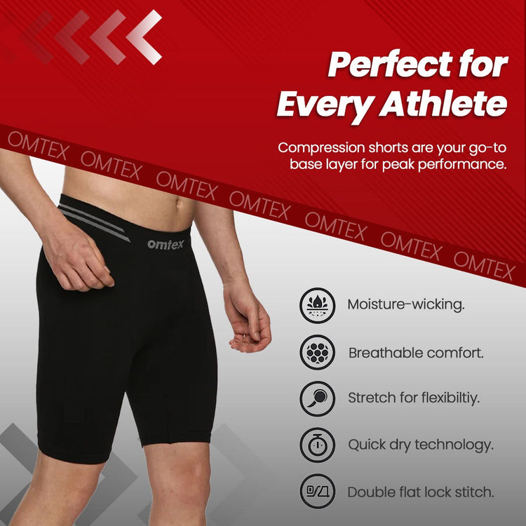 OMTEX SEAMLESS COMPRESSION SHORTS