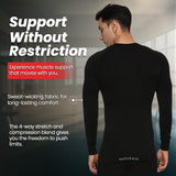 Omtex Seamless Compression T-Shirts FS Black