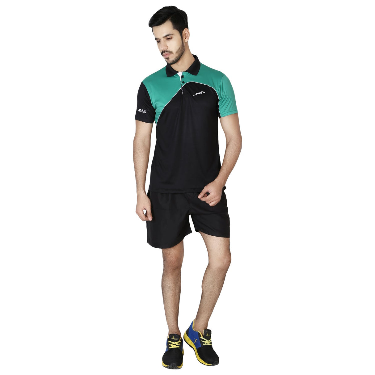 STAG GLOBAL Spin  Men's  Polo Sports T-Shirt | Athletic Fit | Breathable Performance Wear