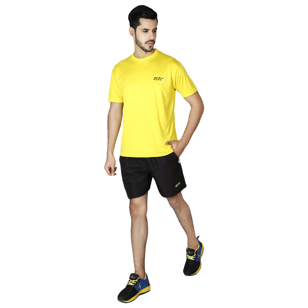 STAG GLOBAL Training Round Neck  T-shirt |  Breathable | Sweat-Wicking | Lightweight Fabric
