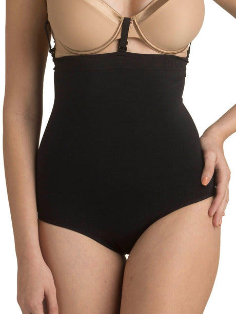 Glow High Waist Shaper Brief Black | Omtex