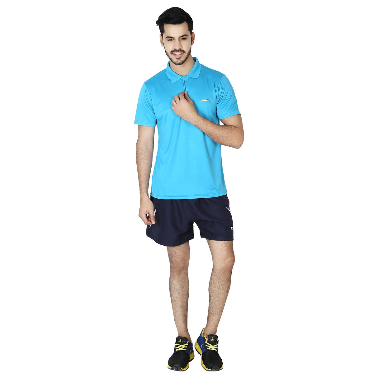STAG GLOBAL Training X  Men's Solid Athletic fit Polo T-Shirt | Solid Sportswear for Active & Casual Use