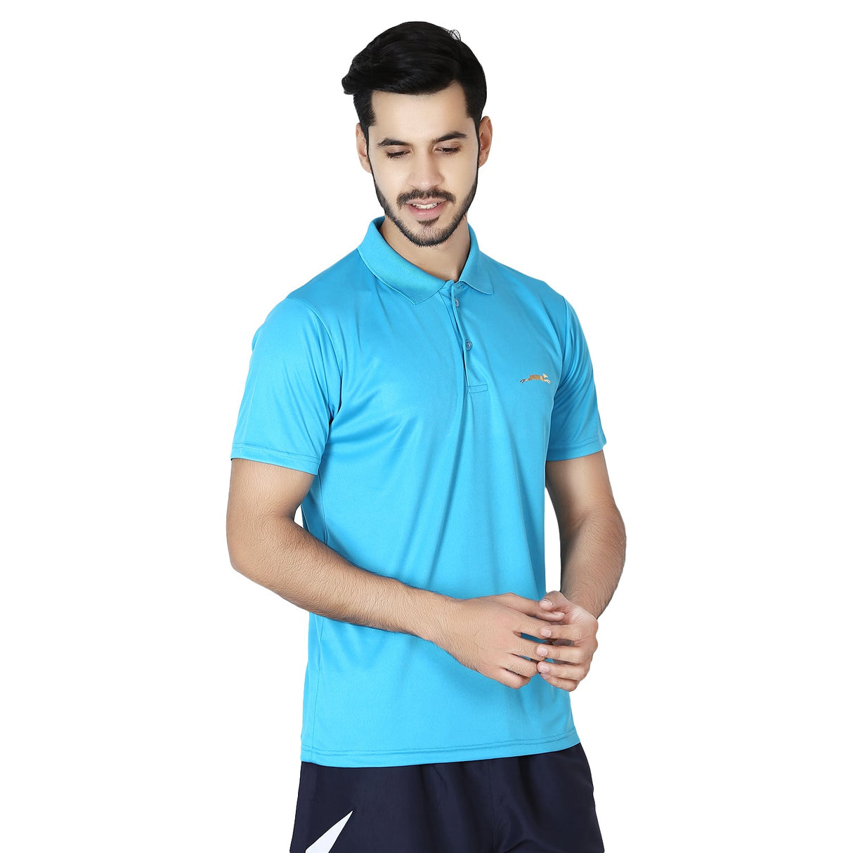 STAG GLOBAL Training X  Men's Solid Athletic fit Polo T-Shirt | Solid Sportswear for Active & Casual Use