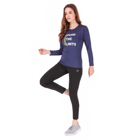 Push The Limits Tshirt For Women FS (Blue Blood)