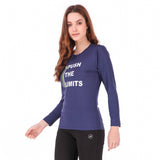 Push The Limits Tshirt For Women FS (Blue Blood)
