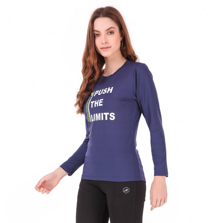 Push The Limits Tshirt For Women FS (Blue Blood)