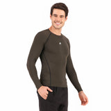Nylon Compression Tshirt Full Sleeve Tights For Men (Green)