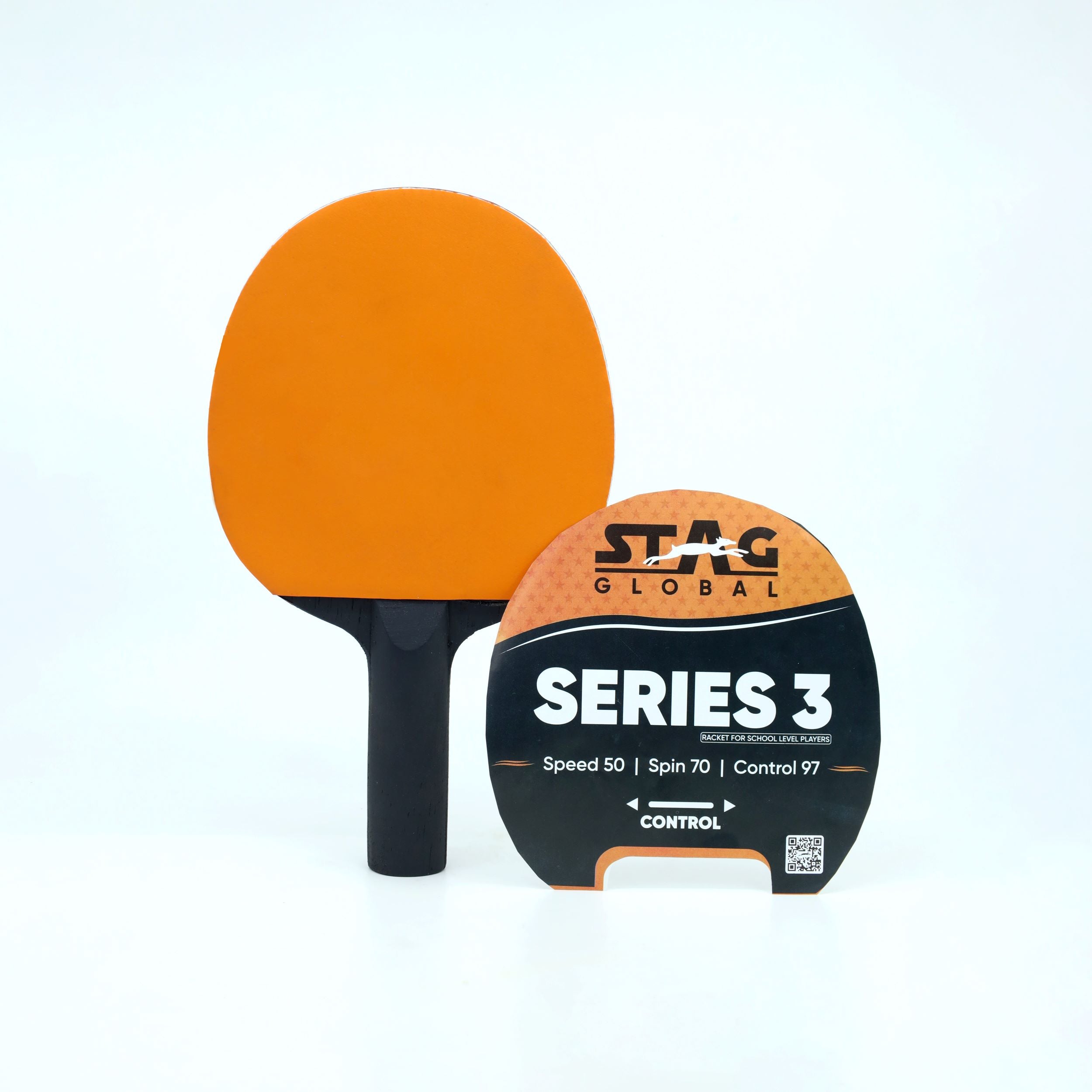 STAG GLOBAL Series 3 Table Tennis Playset (2023 Model)  2 Racquets & 3 Balls